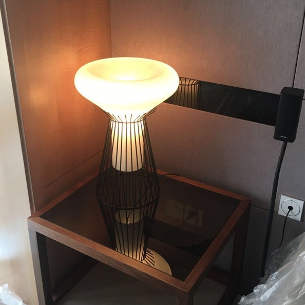 Tall Metal Cage Table Lamp