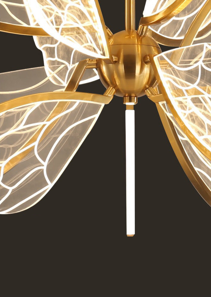 Modern Butterfly LED Chandelier with Acrylics