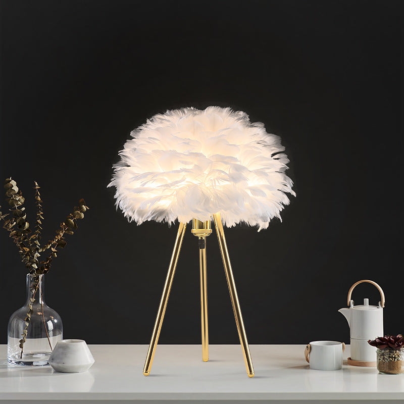 Feather Table Lamp & Floor Lamp