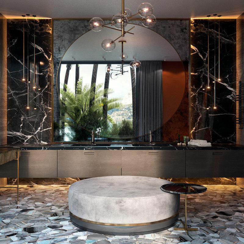 GLASS GLOBE MOBILE CHANDELIER