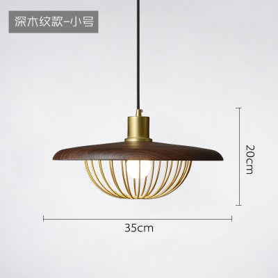 Walnut Wood Color Kasa Pendant Lamp