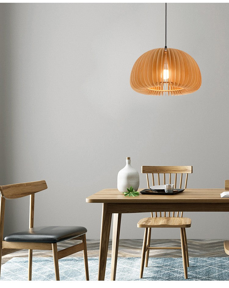 Wood mini pendant light 