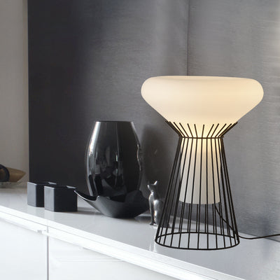 Tall Metal Cage Table Lamp