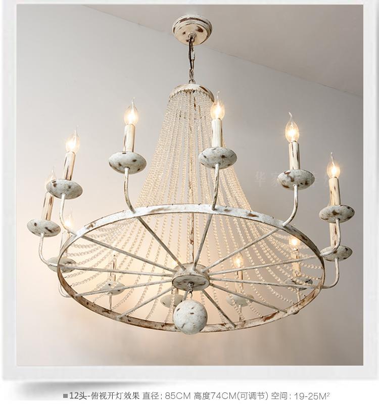 Aged Iron Wrought Crystal Chandelier