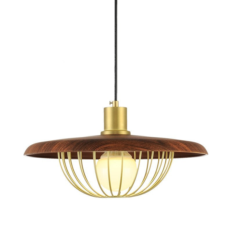 Walnut Wood Color Kasa Pendant Lamp
