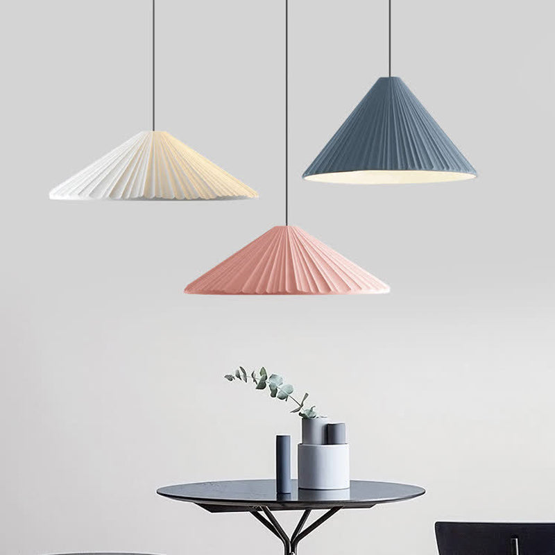 Nordic Macron Folded Resin Lampshade Pendant Lamp