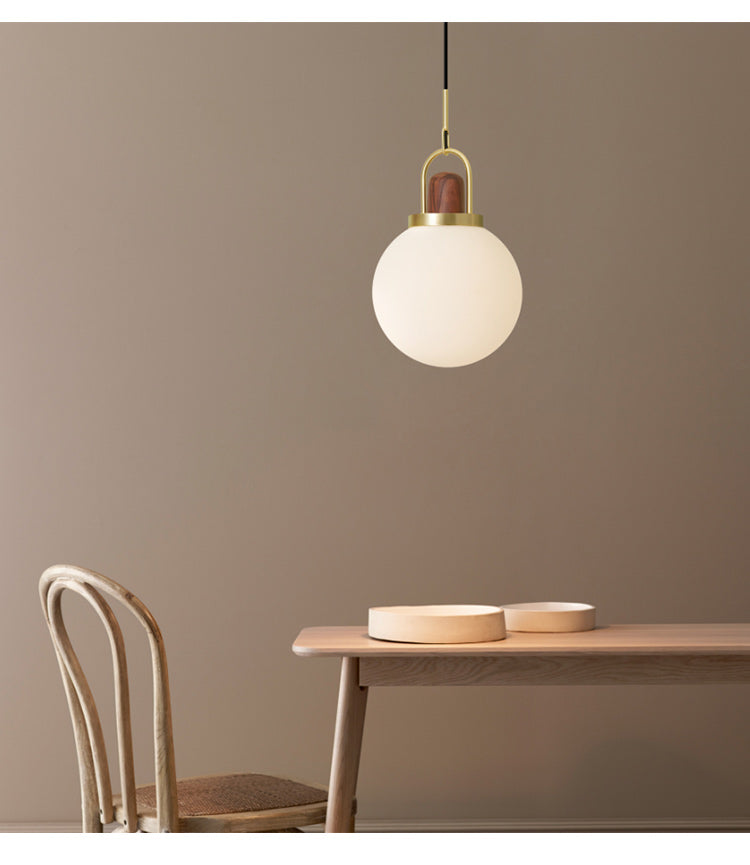 Arc globe pendant light
