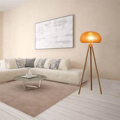 Tripod Wooden Floor Lamp