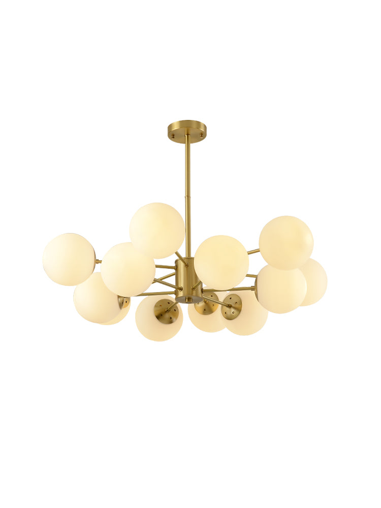 Karrington Glass Ball Brass Chandelier