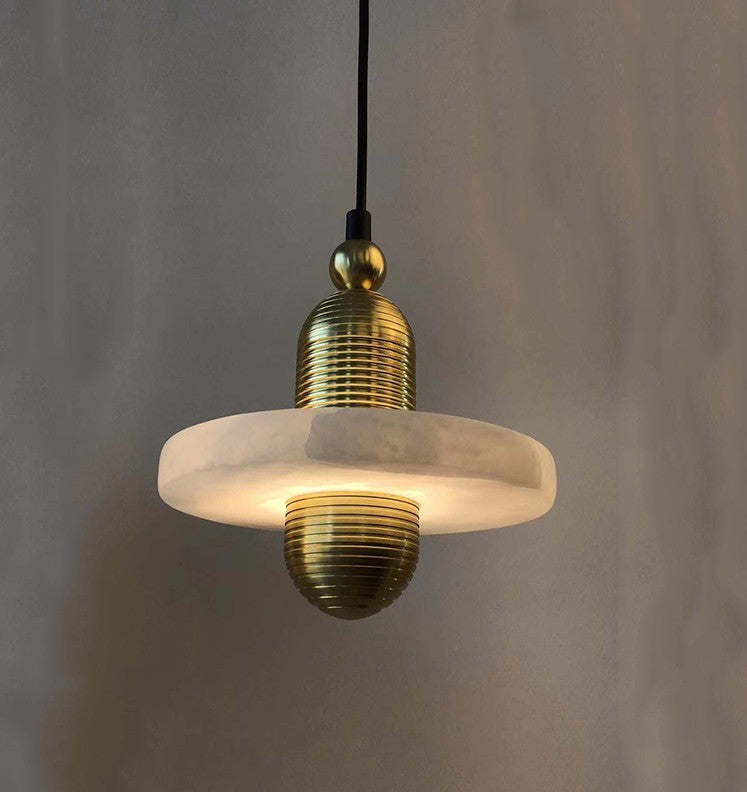 Median Alabaster LED Pendant Lamp & Table Lamp