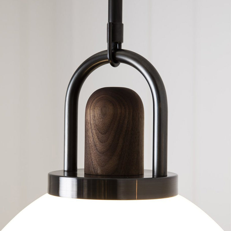 Arc globe pendant light