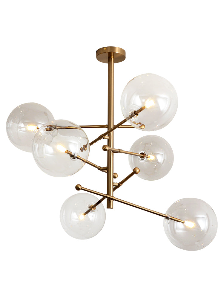 GLASS GLOBE MOBILE CHANDELIER