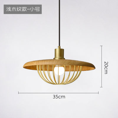 Walnut Wood Color Kasa Pendant Lamp