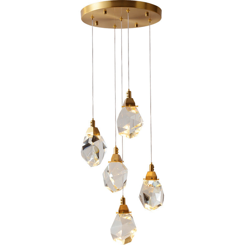 Crystal Brass Pendant Light | LED Wall Lamp