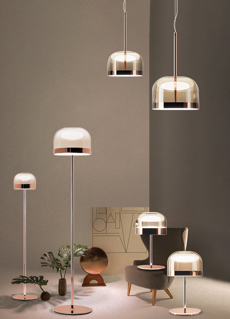 Equatore Led Glass Table Lamp & Floor Lamp