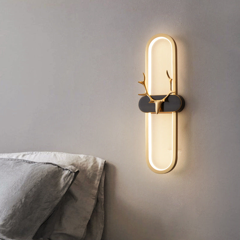 Gold Antler Wall Lamp