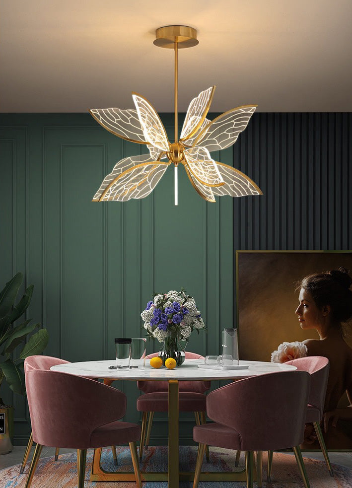 Modern Butterfly LED Chandelier with Acrylics