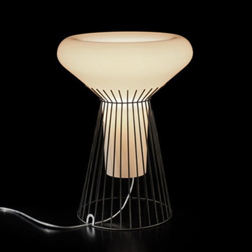 Tall Metal Cage Table Lamp