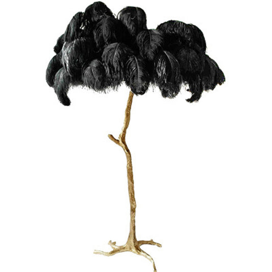 Ostrich Feather Floor Lamp