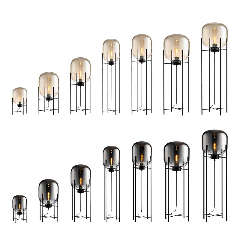 Blown Glass Floor Lamp & Table lamp  