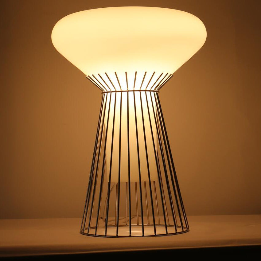 Tall Metal Cage Table Lamp