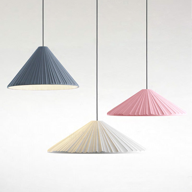 Nordic Macron Folded Resin Lampshade Pendant Lamp