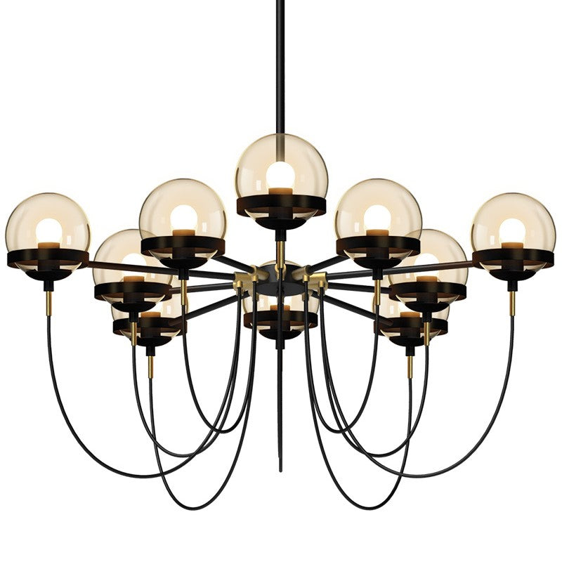 Dexter Glass Orb Antique Chandelier