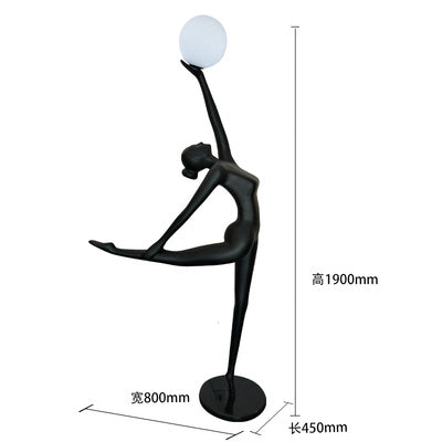 Creative Art Body Statue Decorative Floor Lamp