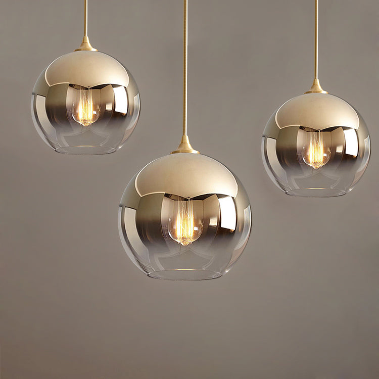 Sculptural Glass Globe Pendant