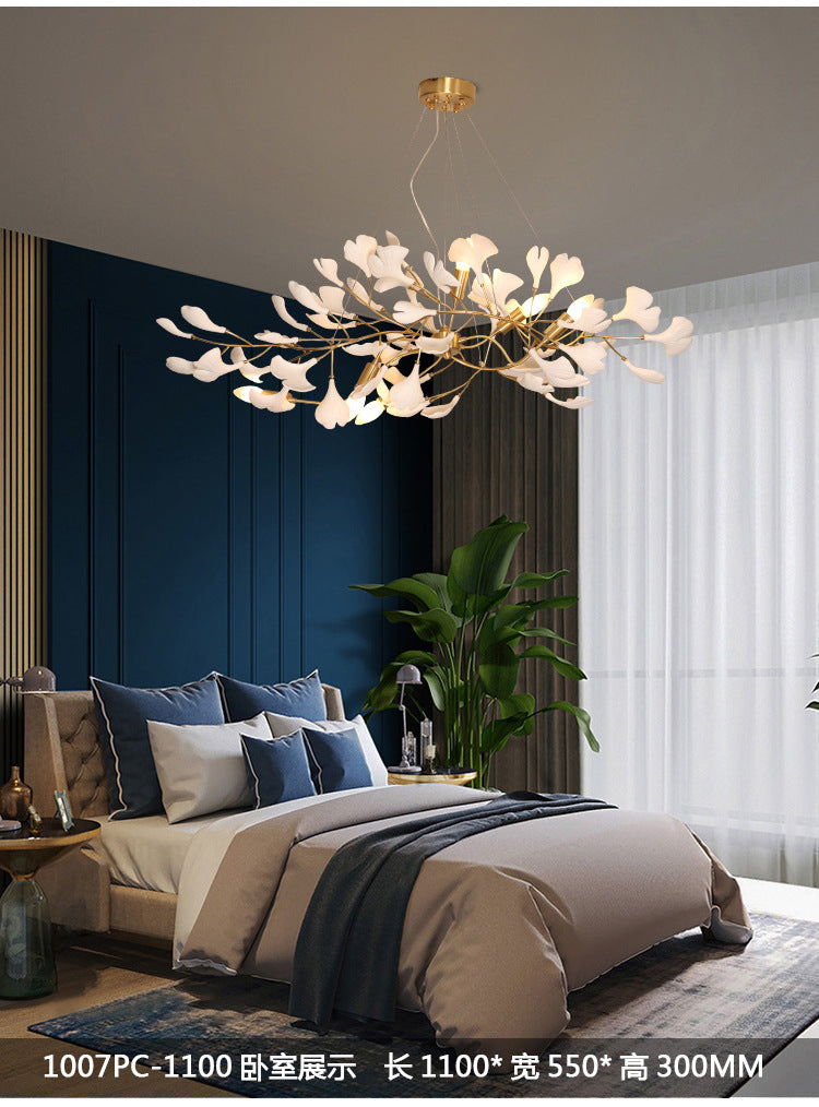 Gingko Porcelain Petal Chandelier