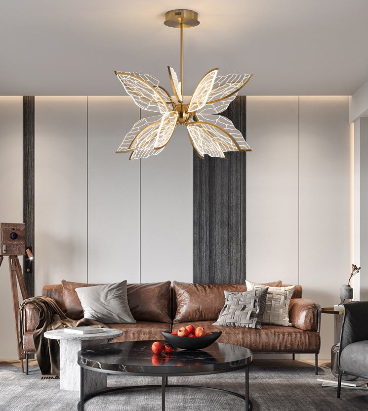 Modern Butterfly LED Chandelier with Acrylics