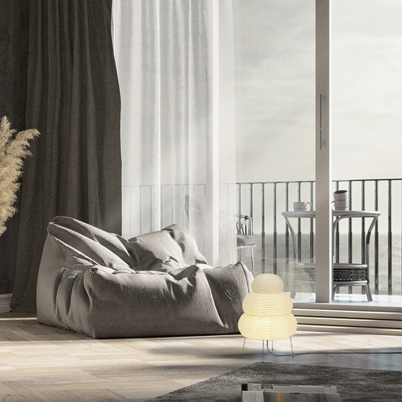 White Rice Paper Table Lamp