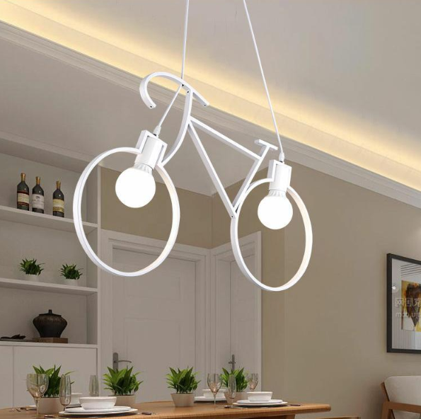 Iron Bike Industrial Pendent Light for Dining Room Bedroom