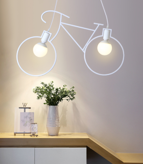 Iron Bike Industrial Pendent Light for Dining Room Bedroom