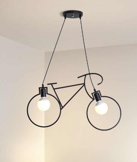Iron Bike Industrial Pendent Light for Dining Room Bedroom