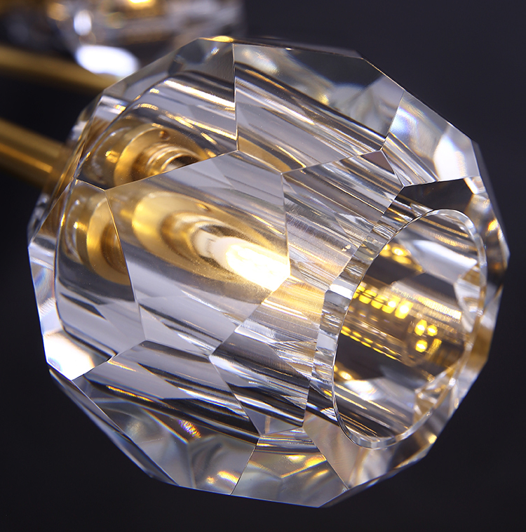 Boule De Cristal Round Brass Chandelier