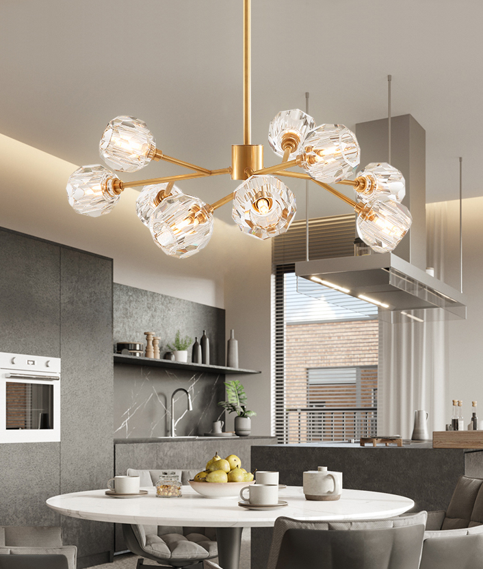 Boule De Cristal Round Brass Chandelier – BELECOME