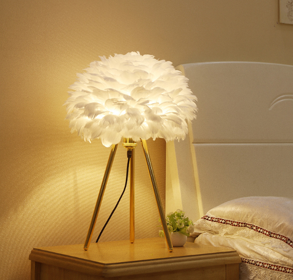 Feather Table Lamp & Floor Lamp