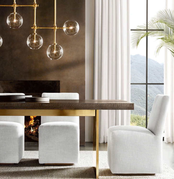 GLASS GLOBE MOBILE CHANDELIER