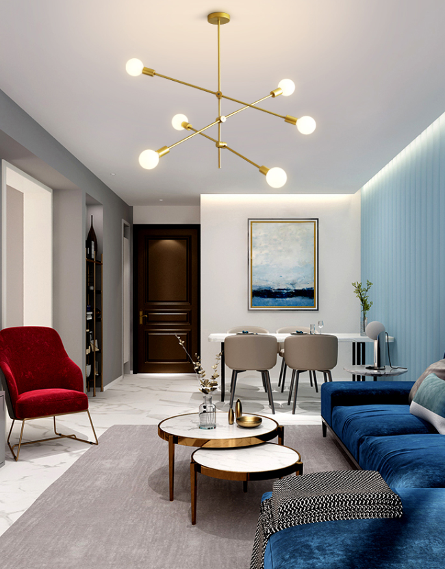 Brass Mobile Chandelier
