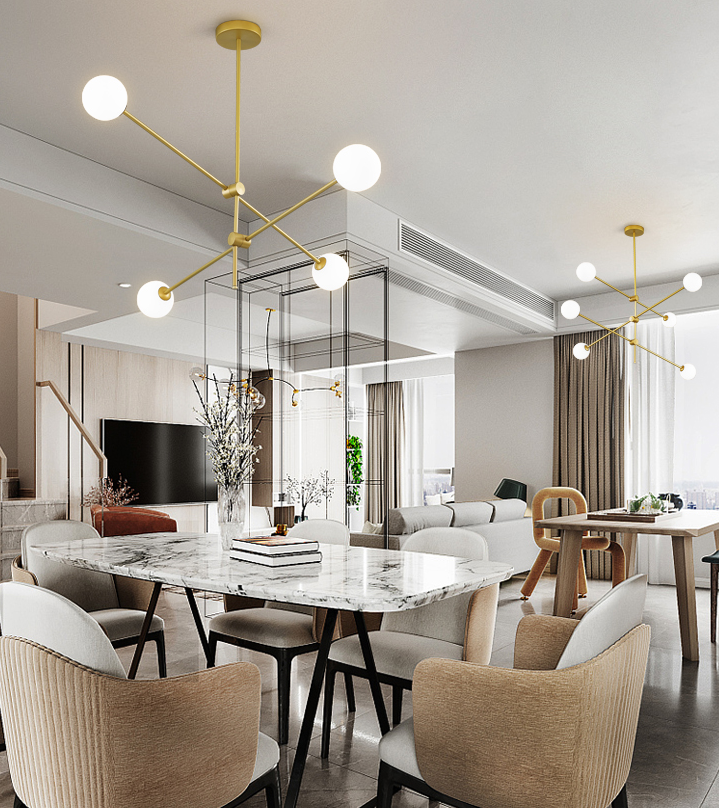 Brass Mobile Chandelier