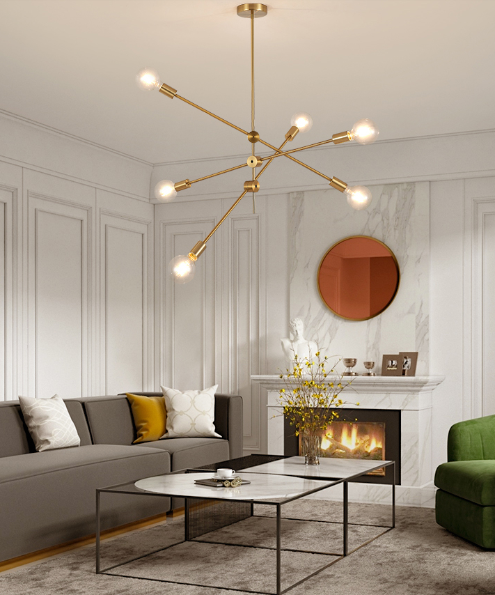 Brass Mobile Chandelier