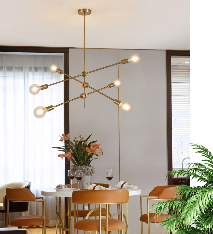 Brass Mobile Chandelier