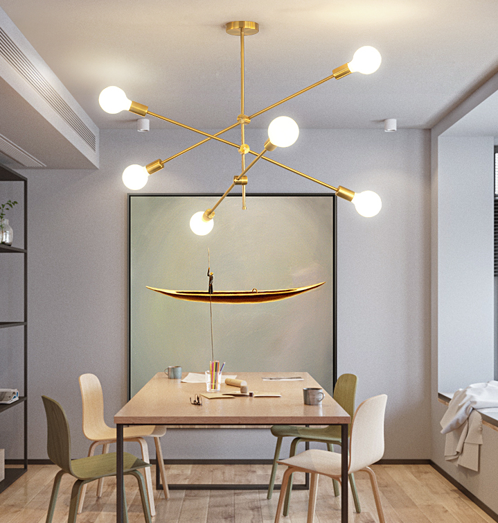 Brass Mobile Chandelier