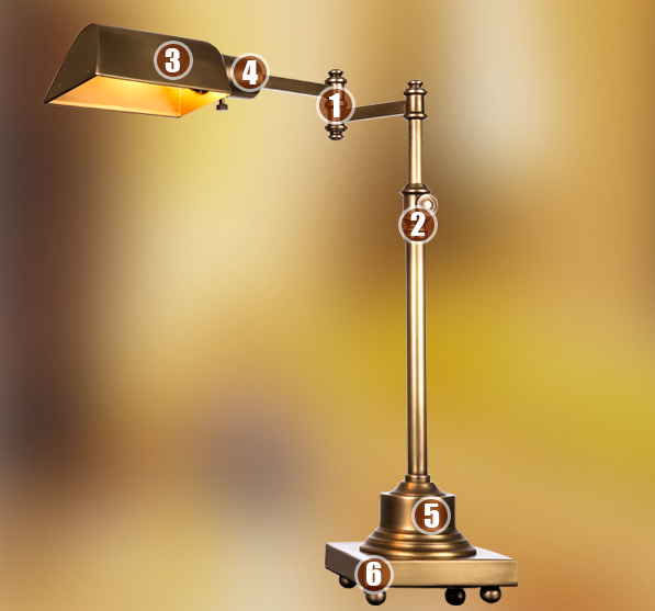 Loft Antique Swing Arm Desk Working Lamp