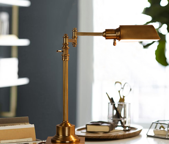 Loft Antique Swing Arm Desk Working Lamp