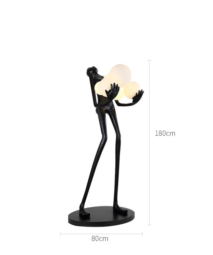 Creative Art Body Statue Decorative Floor Lamp