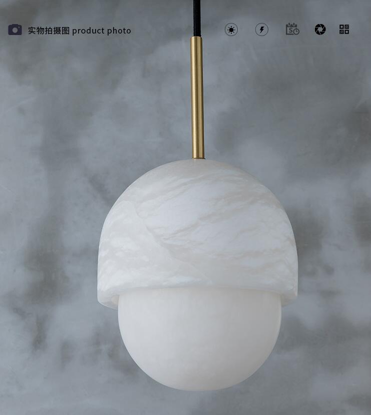 Yoko Pendant Lamp, Alabaster Stone pendant Light