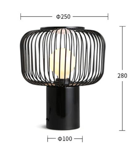 Cage Table Lamp Black