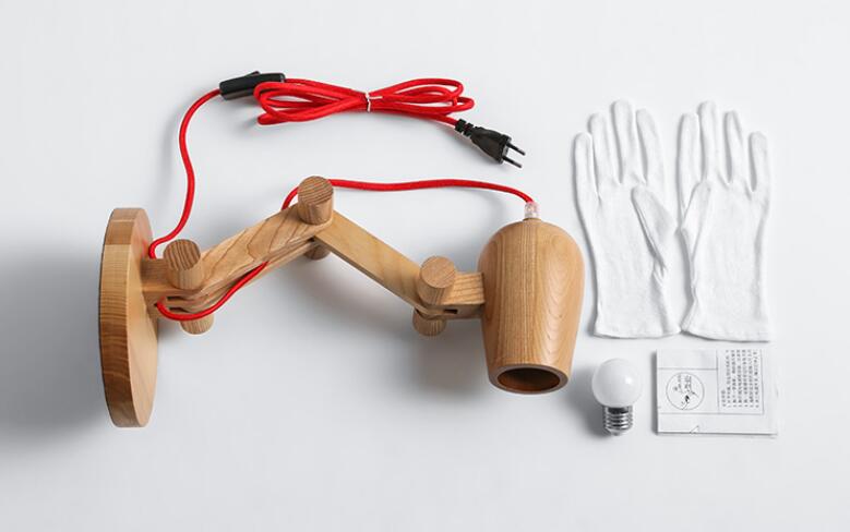 Adjustable Wooden Table Lamp
